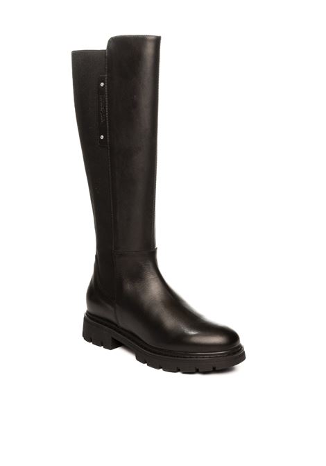 Black leather boot NERO GIARDINI | 411864GUANTO-100